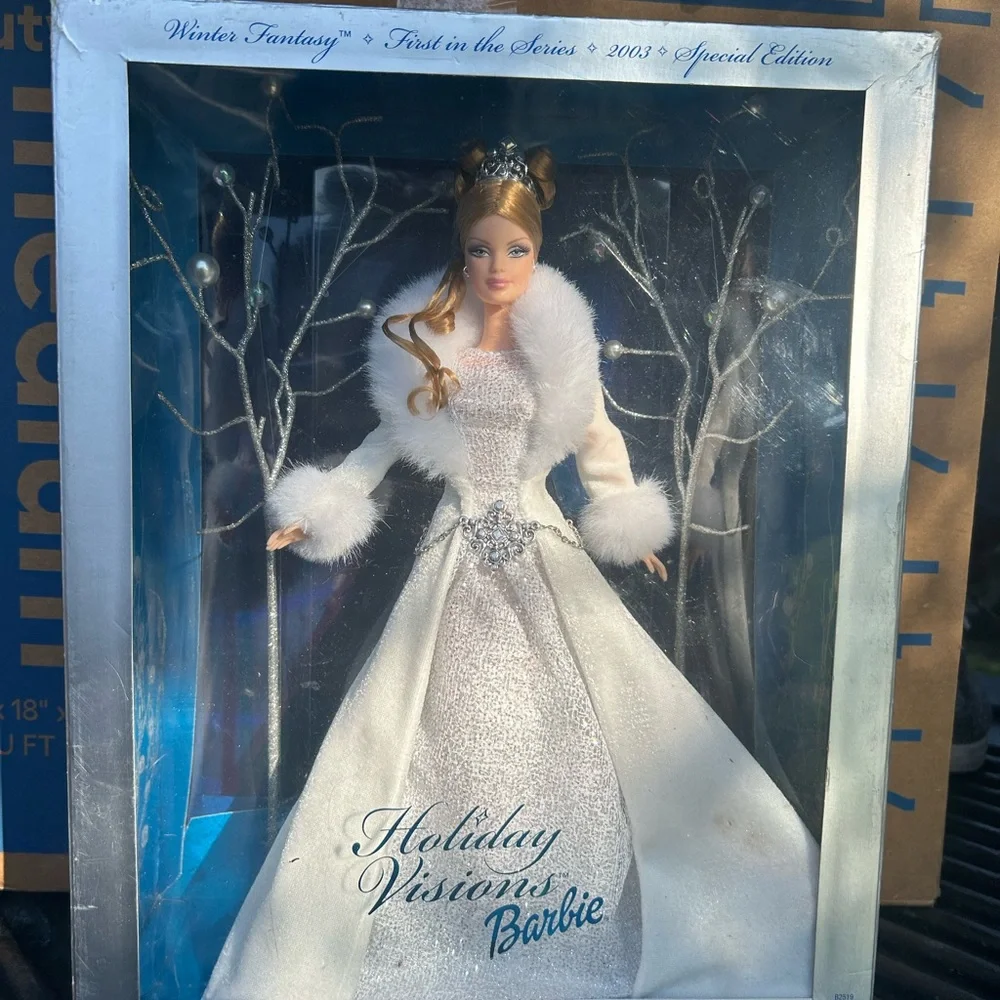 Barbie | Holiday | Barbie Holiday Visions Doll In White And Silver Gown |  Poshmark